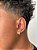Brinco Masculino Par Argola Cravejada 3 Fileiras (13X4,5mm) Banhada A Ouro Branco BRI155 - Imagem 3