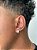 Brinco Masculino Par Argola Cravejada 6 Fileiras (7X11,5mm) Banhada A Ouro Branco BRI154 - Imagem 3