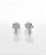 Brinco Masculino Par Cruz Cravejada 6 Pedras (6,5X5,2mm) Banhada A Ouro Branco BRI161 - Imagem 2
