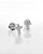 Brinco Masculino Par Cruz Cravejada 6 Pedras (6,5X5,2mm) Banhada A Ouro Branco BRI161 - Imagem 1