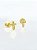 Brinco Masculino Par Cruz Cravejada 6 Pedras (6,5X5,2mm) Banhada A Ouro 18k BRI162 - Imagem 1