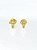 Brinco Masculino Par Cruz Cravejada 6 Pedras (6,5X5,2mm) Banhada A Ouro 18k BRI162 - Imagem 3