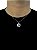 Corrente Grumet 50cm 1,4mm + Pingente Nossa Senhora Redondo Cravejado (20mm) Banhado A Ouro Branco COR005-PIN127 - Imagem 1