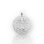 Pingente Nossa Senhora Redondo Cravejado (20mm) Banhado A Ouro Branco PIN127 - Imagem 1