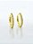 Brinco Masculino Par Argola Cravejada 1 Fileira G (14,1X1,9mm) Banhado A Ouro 18K BRI169 - Imagem 3