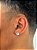 Brinco Masculino Par Redondo Cravejado Fílip 7 (8,4mm) Banhado A Ouro Branco BRI181 - Imagem 2