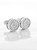 Brinco Masculino Par Redondo Cravejado Fílip 4 (10,7mm) Banhado A Ouro Branco BRI178 - Imagem 1