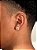 Brinco Masculino Par Quadrado Cravejado Fílip 5 (9,3mm) Banhado A Ouro 18k BRI173 - Imagem 2