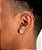 Brinco Masculino Par Quadrado Cravejado Fílip 6 (10,7mm) Banhado A Ouro 18k BRI174 - Imagem 2