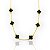 Corrente Trevo Preta 55cm Banhada A Ouro 18k COR070 - Imagem 1