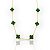 Corrente Trevo Verde 55cm Banhada A Ouro 18k COR068 - Imagem 1