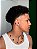 Brinco Masculino Par Redondo Cravejado Fílip 2 (9,5mm) + Par Redondo Cravejado Fílip 1 Pedra Preta (7mm) Banhado A Ouro Branco BRI176-BRI037 - Imagem 2