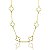 Corrente Trevo Branca 55cm Banhada A Ouro 18k COR072 - Imagem 1