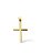 Pingente Cruz Linear (17x26mm) Banhado A Ouro 18K PIN130 - Imagem 1