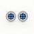 Brinco Fílip Blue (7,5mm) Banhado A Ouro Branco BRI191 - Imagem 1