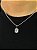 Pingente Prisma (11x13mm) Banhado A Ouro Branco PIN131 - Imagem 2