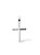 Pingente Cruz Linear (17x26mm) Banhado A Ouro Branco PIN132 - Imagem 1