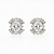 Brinco Fílip Imperial 2 (9,3x9mm) Banhado A Ouro Branco BRI194 - Imagem 1