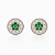 Brinco Fílip Green (7,5mm) Banhado A Ouro Branco BRI196 - Imagem 1