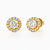 Brinco Masculino Par Redondo Cravejado Torre 3 (10mm) Banhado A Ouro 18k BRI198 - Imagem 1