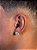 Brinco Masculino Par Redondo Cravejado Torre 3 (10mm) Banhado A Ouro 18k BRI198 - Imagem 2