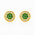 Brinco Fílip Green (7,5mm) Banhado A Ouro 18k BRI199 - Imagem 1