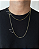 Kit Corrente Elo Cadeado + Pulseira Elo Cadeado 2mm Banhado A Ouro 18K - Imagem 2