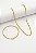 Kit Corrente Elo Cadeado + Pulseira Elo Cadeado 2mm Banhado A Ouro 18K - Imagem 1