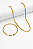 Kit Corrente Elo Cadeado + Pulseira Elo Cadeado 4mm Banhado A Ouro 18K - Imagem 3