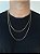 Kit Corrente Elo Cadeado + Pulseira Elo Cadeado 4mm Banhado A Ouro 18K - Imagem 5