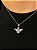 Corrente Veneziana 50cm 1mm + Pingente Anjo (24x17mm) Banhado A Ouro Branco COR002-PIN140 - Imagem 3