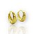 Brinco Argola Abaulada P Banhado a Ouro 18k BRI202 - Imagem 1