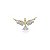Pingente Passaro G Cravejado Banhado a Ouro 18k PIN146 - Imagem 1