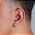 Brinco Masculino Par Argola Cravejada Com 29 Pedras (13X6,8mm) Banhada A Ouro 18k BRI015 - Imagem 2