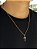 Corrente Elo Cadeado 60cm 2mm Fecho Tradicional + Pingente Cruz Detalhe Pontinhos (1,5X2,7CM) Banhada A Ouro18k COR008-PIN007 - Imagem 3