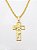 Pingente Cruz Com Rosto De Cristo Vazada (16x27mm) Banhada A Ouro 18k PIN043 - Imagem 1