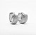 Brinco Masculino Par Argola Cravejada Com 26 Pedras (14,5X6,8mm) Banhada A Ouro Branco BRI023 - Imagem 1