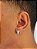 Brinco Masculino Par Argola Cravejada Com 26 Pedras (14,5X6,8mm) Banhada A Ouro Branco BRI023 - Imagem 3