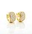 Brinco Masculino Par Argola Cravejada Com 16 Pedras (13,3X7,7mm) Banhada A Ouro 18K BRI026 - Imagem 1