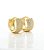 Brinco Masculino Par Argola Cravejada Com 32 Pedras G (14X6,4mm) Banhada A Ouro 18K BRI021 - Imagem 1
