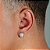Brinco Masculino Par Argola Cravejada Com 16 Pedras (13,3X7,7mm) Banhada A Ouro Branco BRI004 - Imagem 5