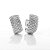 Brinco Masculino Par Argola Cravejada Com 32 Pedras G (14X6,4mm) Banhada A Ouro Branco BRI005 - Imagem 7