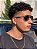 Brinco Masculino Par Argola Cravejada Com 32 Pedras G (14X6,4mm) Banhada A Ouro Branco BRI005 - Imagem 9