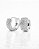 Brinco Masculino Par Argola Cravejada Com 32 Pedras G (14X6,4mm) Banhada A Ouro Branco BRI005 - Imagem 5