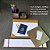 Kit Risque A4, Risque Teclado + Refil de Papel, Mouse Pad, Porta Objetos - Prata Velho e Caramelo - Imagem 2
