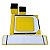 Kit Risque A4, Risque Teclado, Refil, Mouse Pad e Porta Canetas e Clips - Amarelo e Preto - Imagem 1
