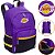 Lakers - Mochila Escolar Esportiva Juvenil Grande NBA Roxa - Imagem 1