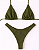Biquíni Joatinga Top Cortininha Verde Militar - Imagem 1