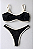 Biquíni Prainha Top Reto Preto Duo - Imagem 1