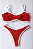 Biquíni Prainha Top Reto Vermelho Duo - Imagem 1
